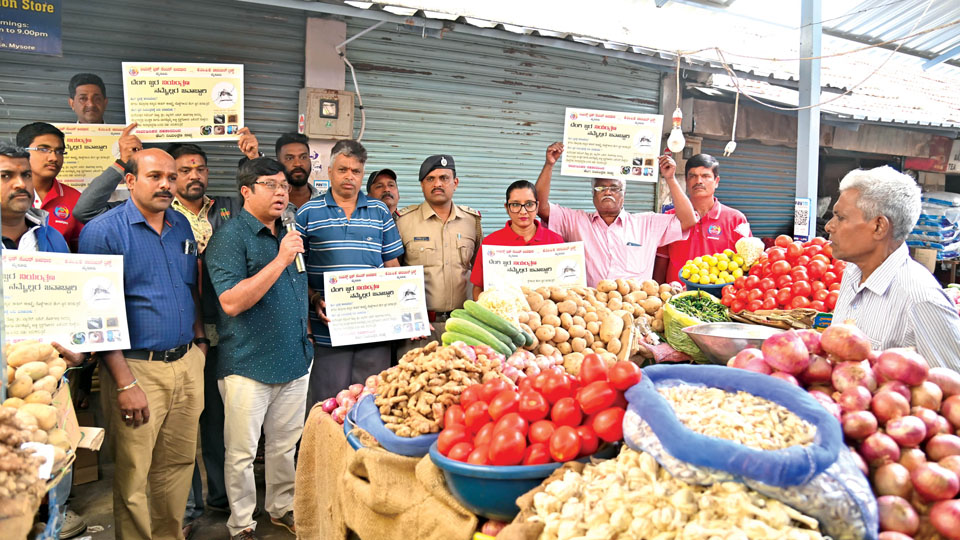 Dengue awareness at Mandi Market