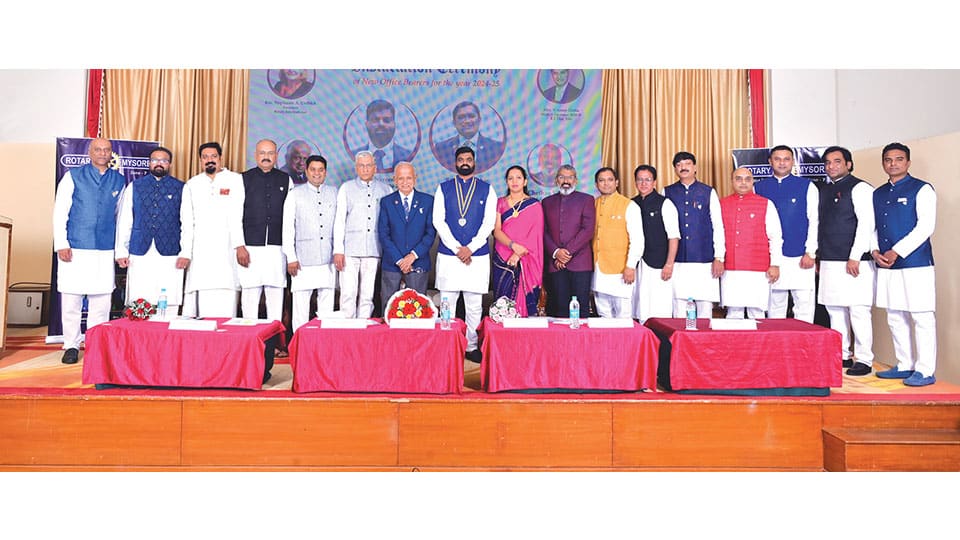New office-bearers of Rotary Mysore