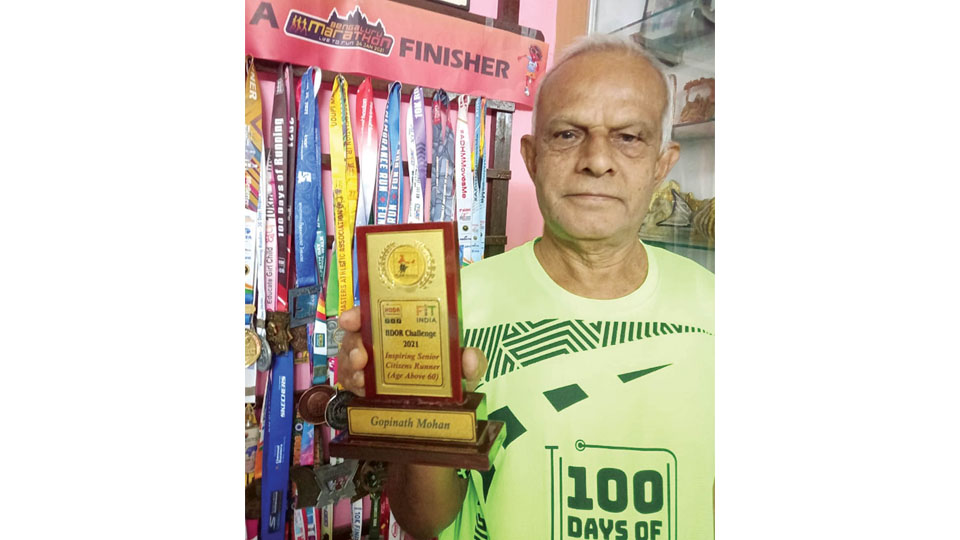 City septuagenarian completes 100 days running challenge