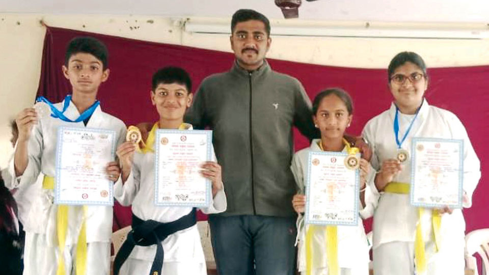 Medal-winning karatekas