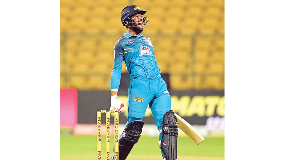 KSCA Maharaja Trophy T20: Smaran’s century leads Mystics to thrilling win over Warriors