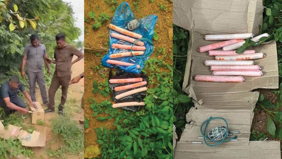 Explosives found near T. Narasipur