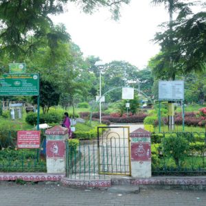 Vandals damage stone bench at Kuvempu Park