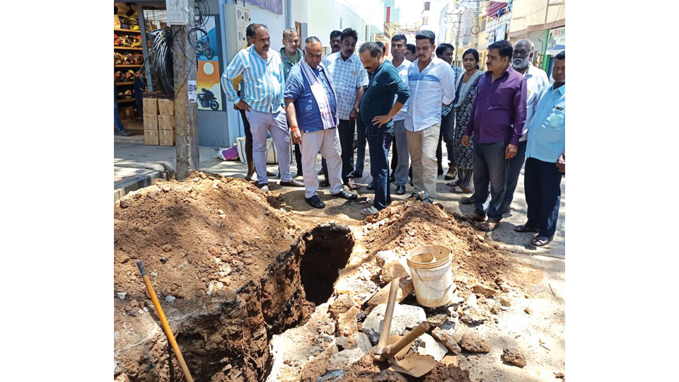 MLA inspects Rs. 3 crore works undertaken at KR Constituency