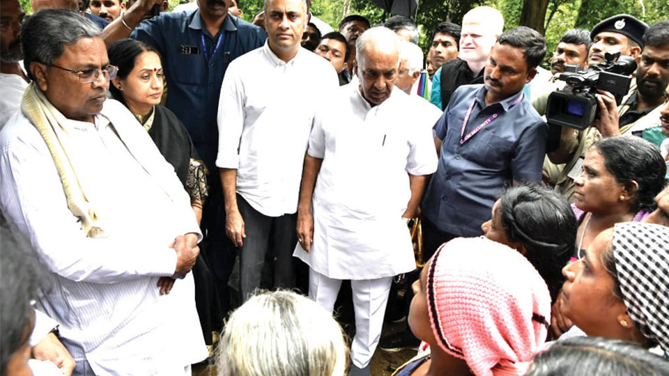 Rain damage, landslides in Kodagu: CM Siddaramaiah promises financial aid, new houses