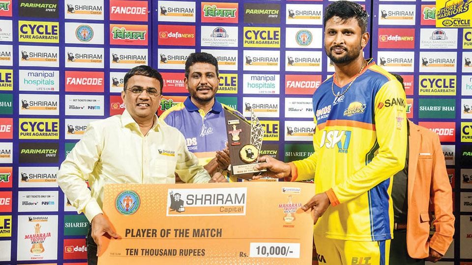 KSCA Maharaja Trophy T20: Mysore Warriors trounce Hubli Tigers to enter finals