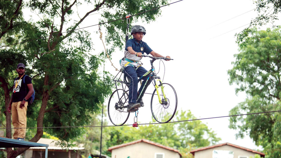 Nypunya children take part in adventure activities