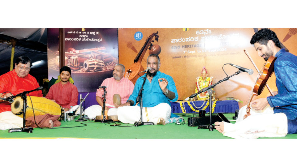 63rd Heritage Music Festival at 8th Cross Ganesha Pandal: A string of known compositions