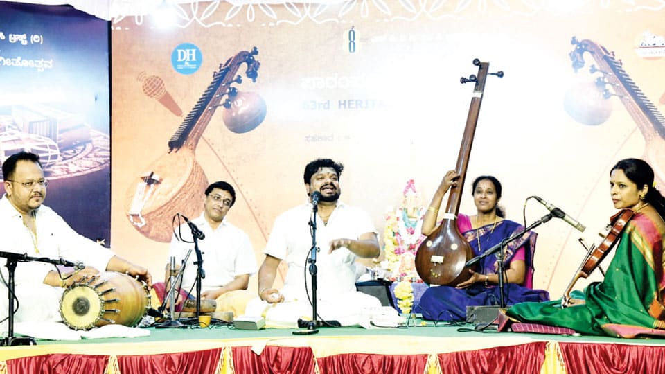 63rd Heritage Music Festival at 8th Cross Ganesha Pandal: Robust voice & technical excellence