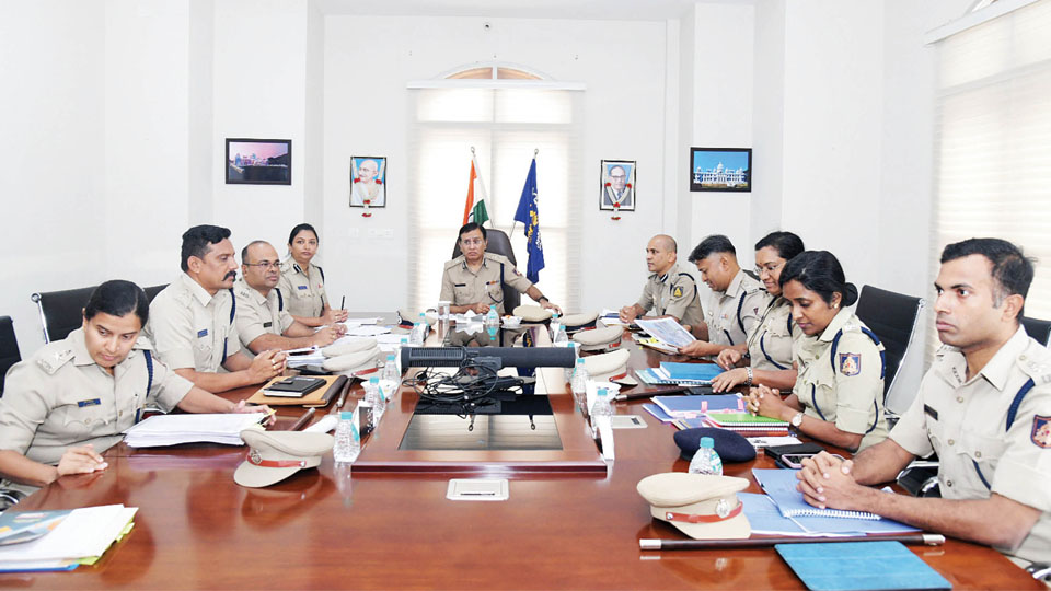 ADGP Hitendra reviews security ahead of Dasara