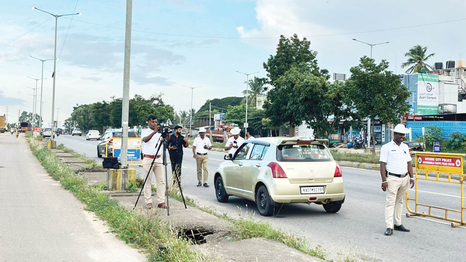 Traffic violations in August on Mysuru-Bengaluru Highway: Over one lakh vehicles caught but only 5,500 pay penalties 