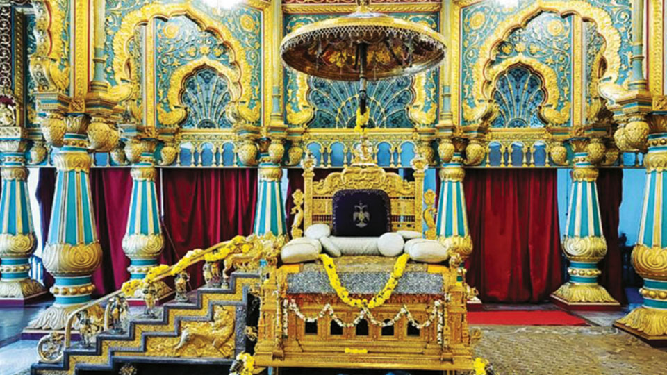 Golden Throne Assembled at Palace