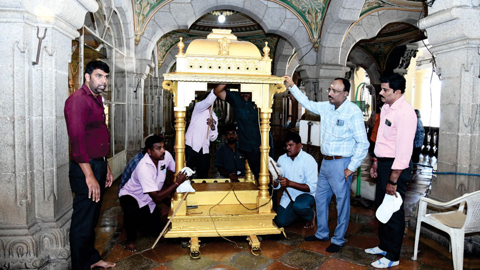 Captain ‘Abhimanyu’ to carry Wooden Howdah this evening