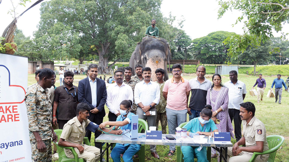 Health check-up camp held for Mahouts and Kavadis