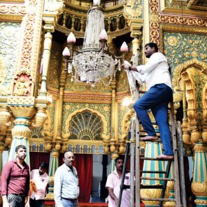 Dasara-2024: Palace prepped up for Golden Throne assembling