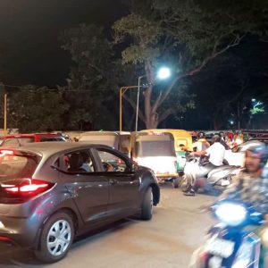 Jumboo Savari rehearsal causes traffic jam on Tilaknagar-Sayyaji Rao Road Junction