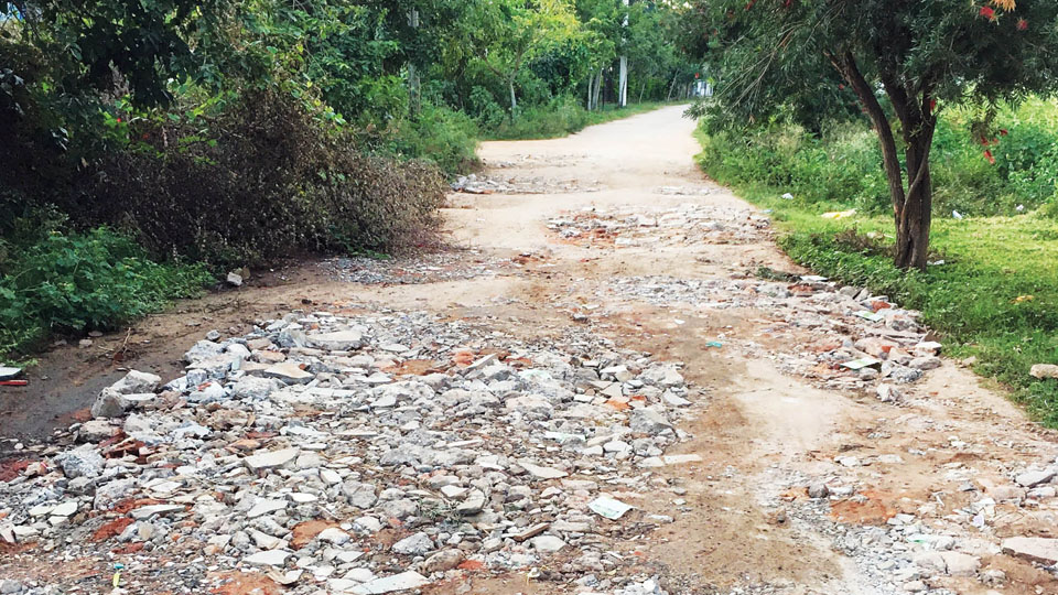 Neglected road in Dattagalli