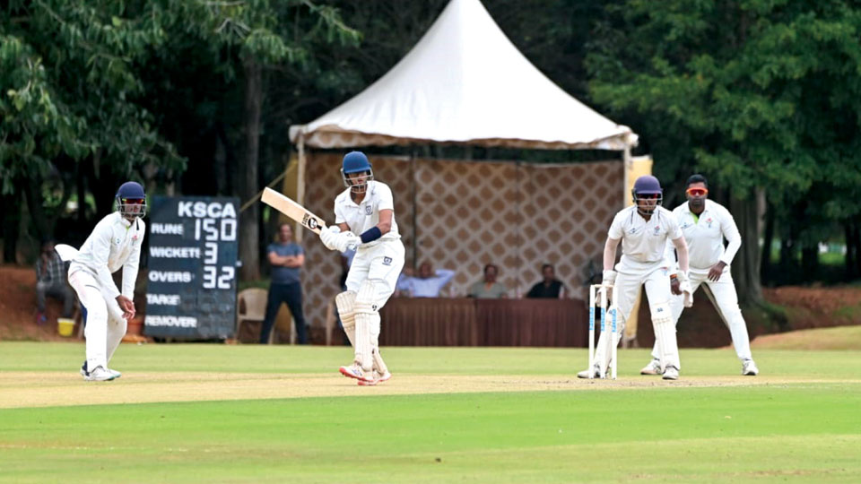 Dr. (Capt.) K. Thimmappiah Memorial Trophy: Samit Dravid stands as ‘Wall’ for Karnataka Colts