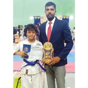 Wins medals in Dasara Karate