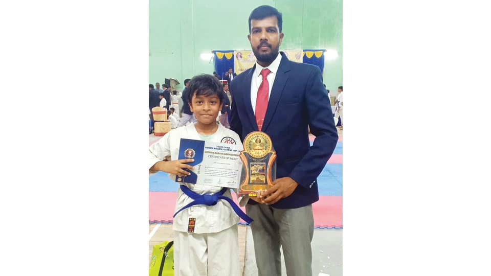 Wins medals in Dasara Karate