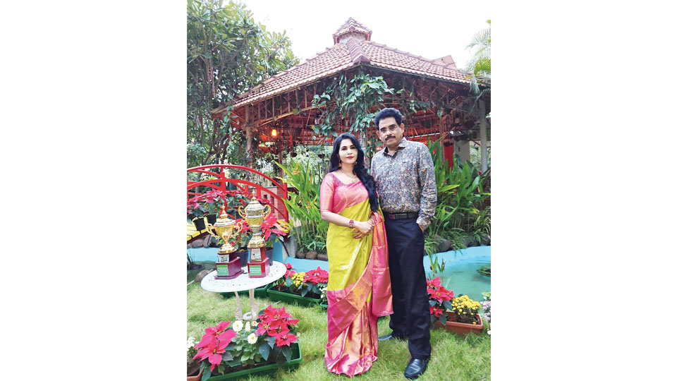 Wins first prize in Dasara Home Terrace Garden contest