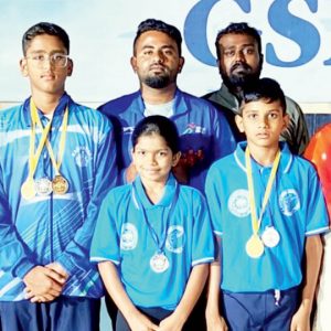 Medal winners of National Swimming Competition