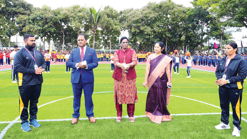 P.T. Usha inaugurates sports complex at Mysore Intl. School