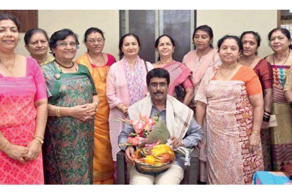 Ex-Corporator SBM Manju feted