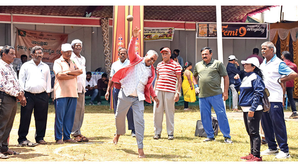 Senior citizens show their mettle in Dasara Sports and Games