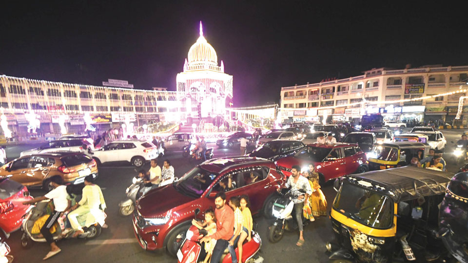 City soaks with radiance as Dasara lights dazzle