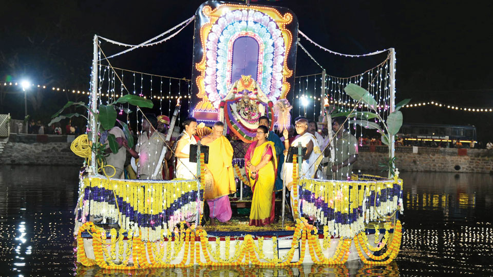 Chamundeshwari Teppotsava held with grandeur at Devikere