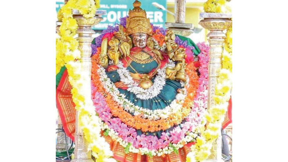 Idol of Goddess Chamundeshwari brought to Palace in a procession