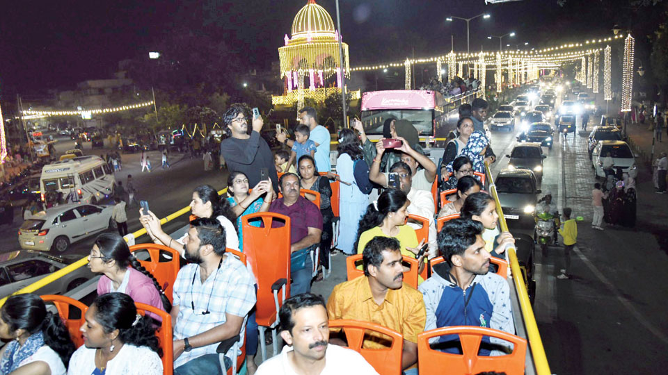 Illuminated Mysuru becomes major draw: Ambaari bus upper deck fully booked till Oct. 22