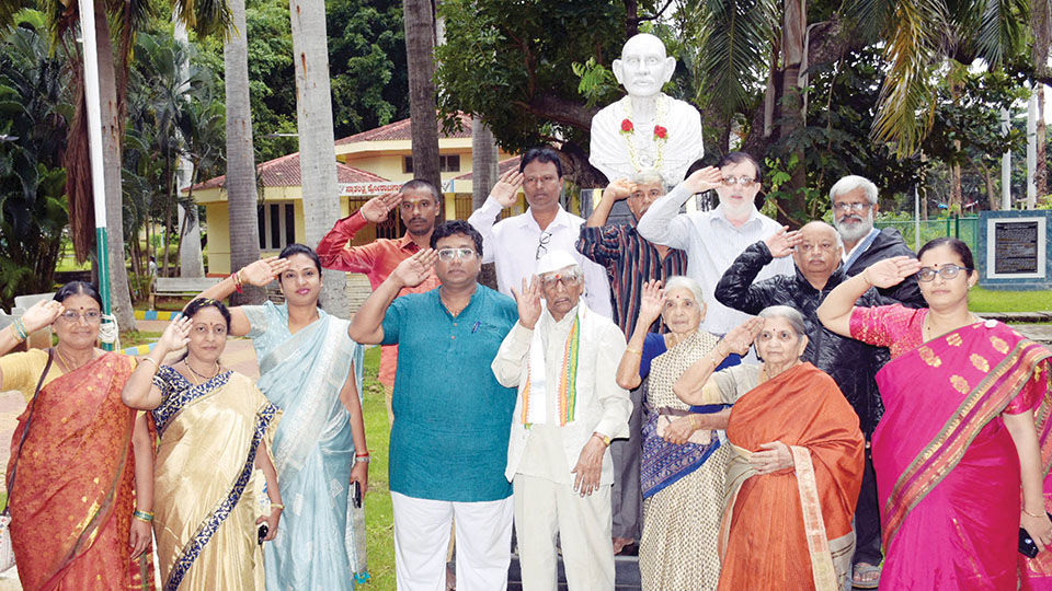 ‘Mysore Chalo’ movement celebrated at Freedom Fighters Park in city