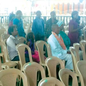 Empty chairs greet dignitaries atop Chamundi Hill