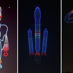 Drone Show dazzles city sky