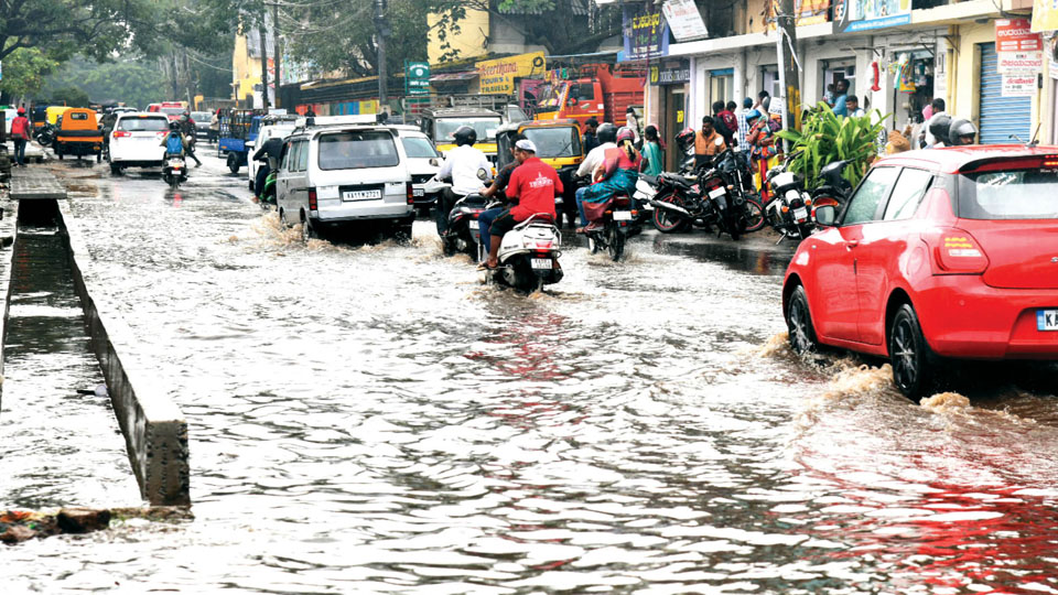 Rain pounds Mysuru, disrupts normal life