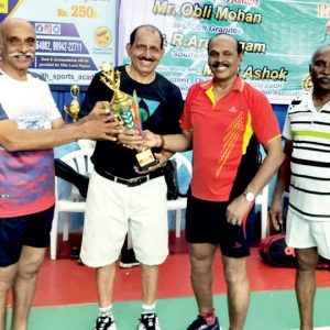 Wins Singles title in Pan India Master’s Badminton