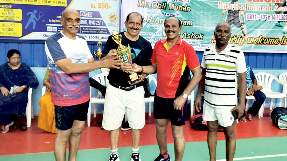 Wins Singles title in Pan India Master’s Badminton