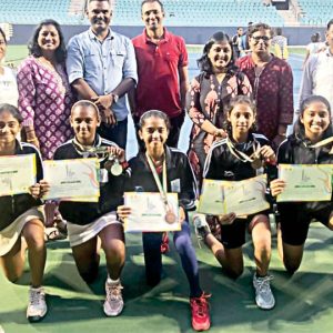 Mysuru Girls Tennis Team wins bronze in Mini Olympics