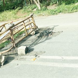 Underground cable junction box damaged