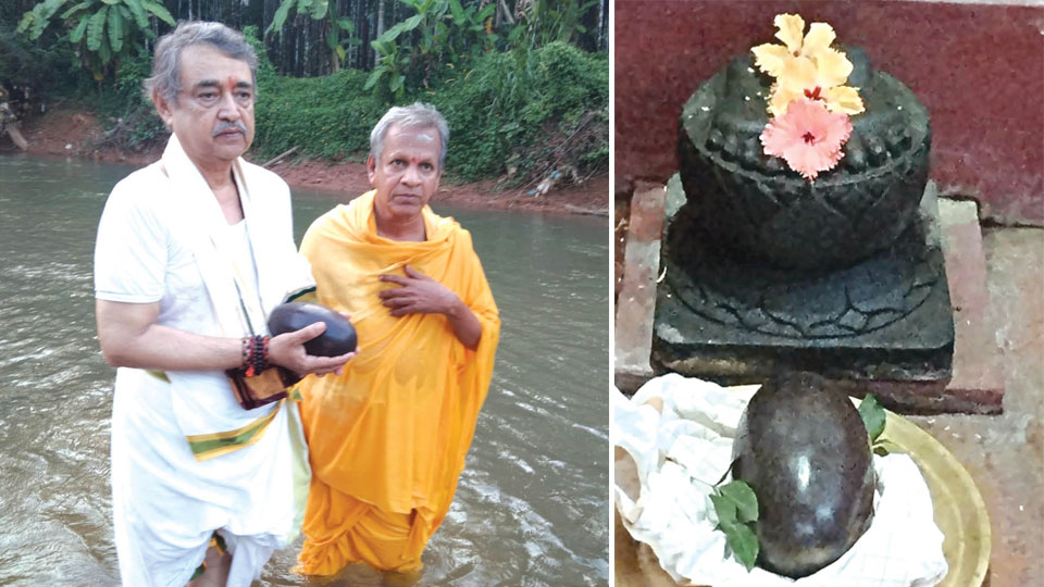 Ancient Shivalinga found in Dakshina Kannada river