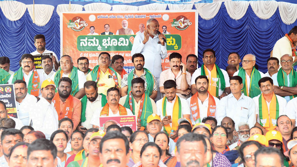 BJP stages massive protest