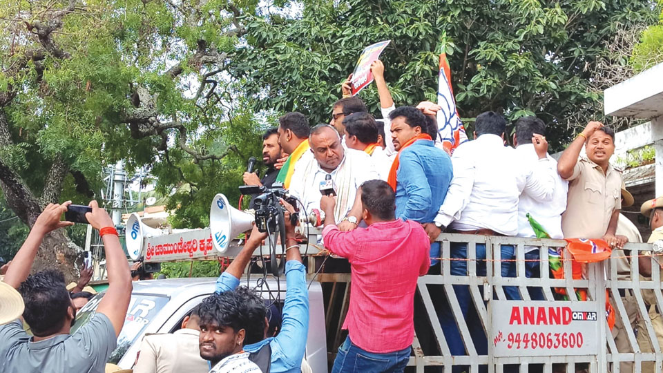 BJP workers taken into preventive custody