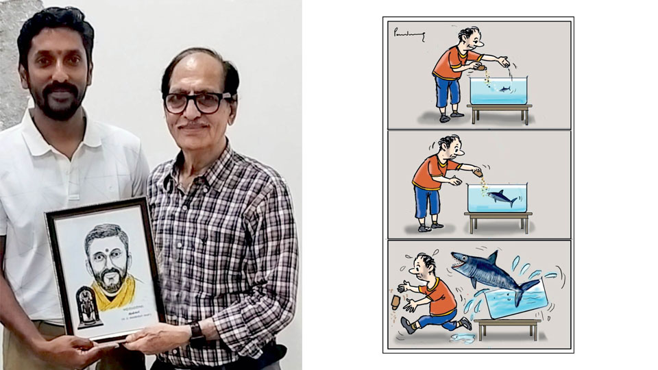 Wins prize in Intl. Cartoon Contest