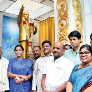 Dr. Ambedkar and Babu Jagjivan Ram statues unveiled