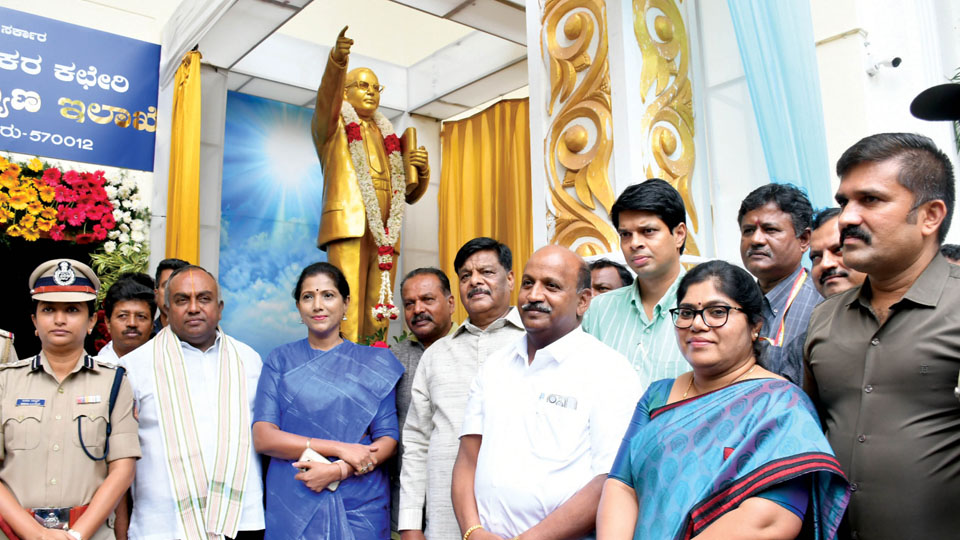 Dr. Ambedkar and Babu Jagjivan Ram statues unveiled