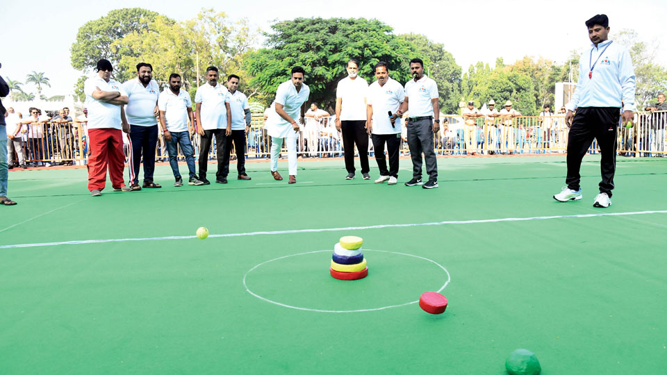 State Sports Conference in city on Jan. 19: Dignitaries play Lagori to promote traditional game