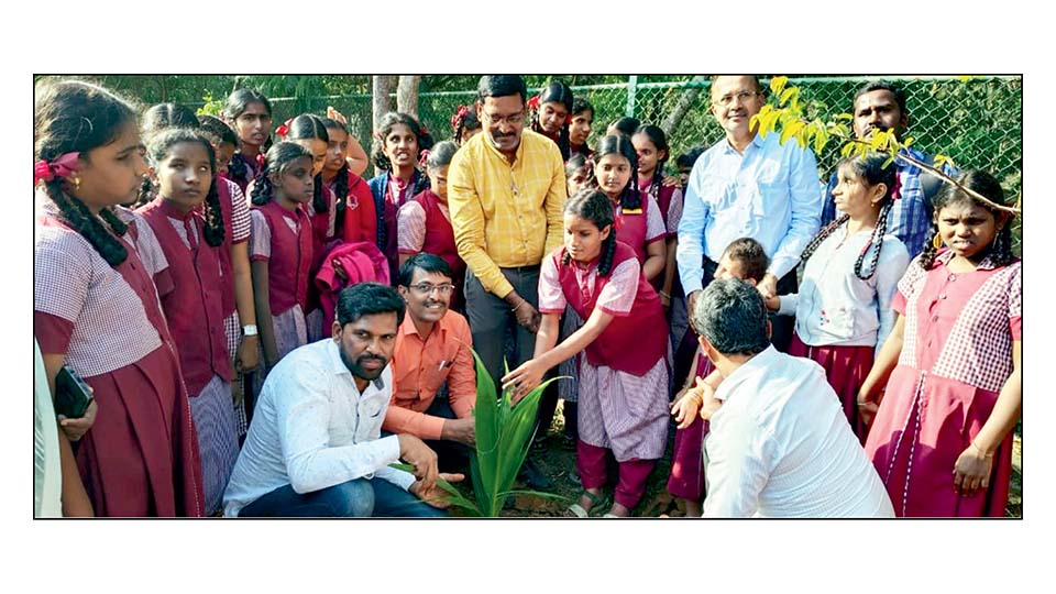 Visually impaired students visit Lingambudhi Botanical Garden