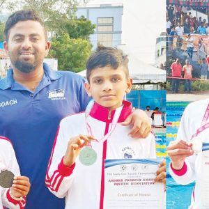 A Medal winners in South Zone Aquatic Championship